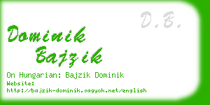 dominik bajzik business card